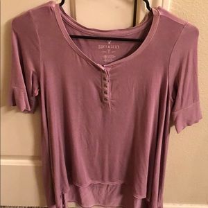 pink american eagle shirt